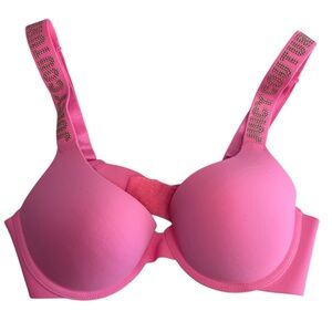 Bright pink Juicy Couture padded push-up bra size 34C